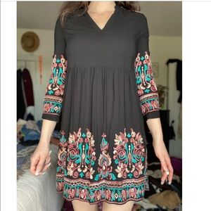 Anthropologie embroidered midi dress!